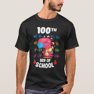 Happy 100Th Day Of School Rex Face Mask Teachers S T-Shirt