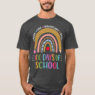 Happy 100th Day Of School Smarter Rainbow Teacher T-Shirt