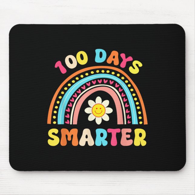 Happy 100th Day Of School Student 100 Days Smarter Mouse Mat (Front)