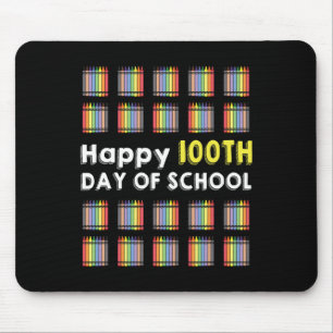 Happy 100th Day Of School Student Fun 100 Days Of Mouse Mat