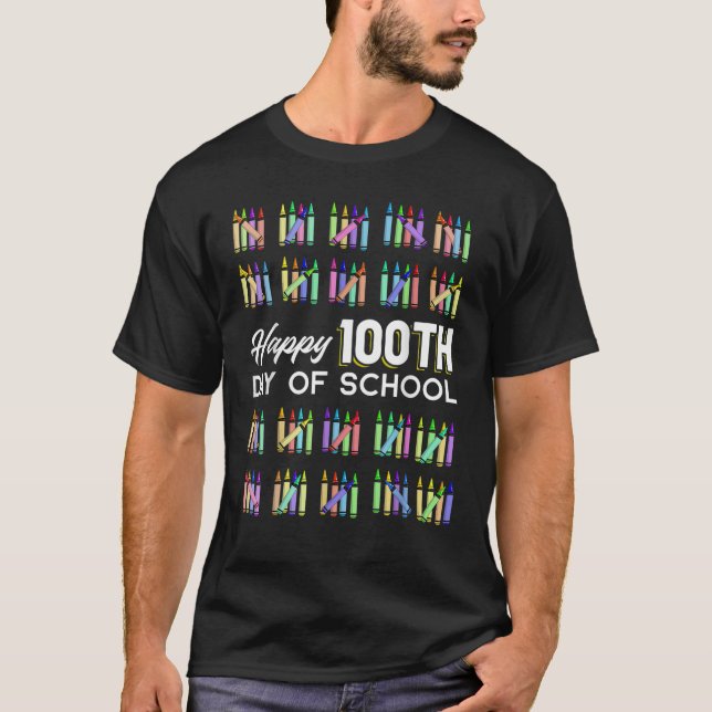 Happy 100th Day Of School Student Gift 100 Days T-Shirt (Front)