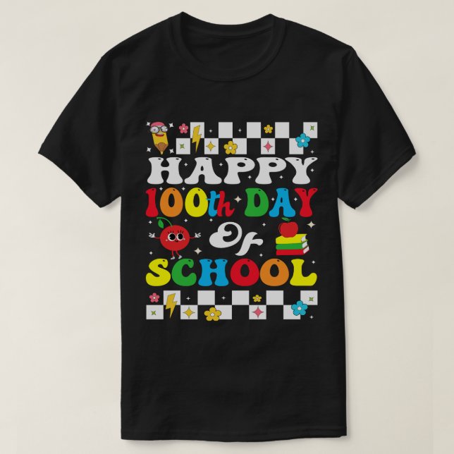 Happy 100th Day Of School T-Shirt (Design Front)