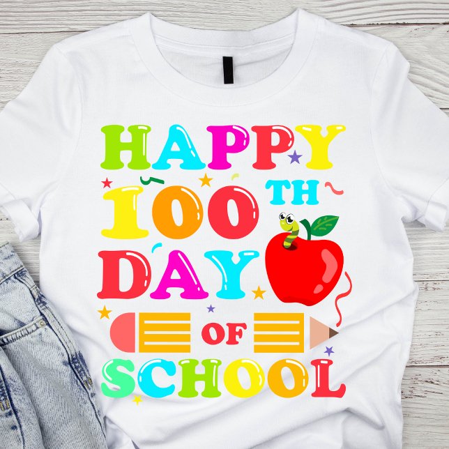 Happy 100th Day of School T-Shirt (Creator Uploaded)