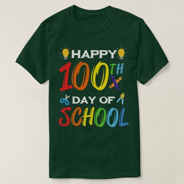Happy 100th day of school T-Shirt (Design Front)