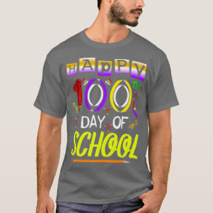 Happy 100th Day of School Teacher Boys Girls Kids T-Shirt