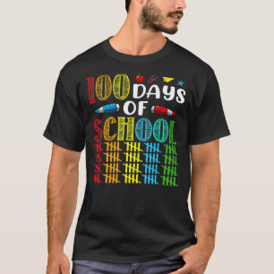 Happy 100th Day of School Teacher Girls Boys Kids T-Shirt