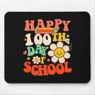 Happy 100th Day Of School Teacher Kids 100 Days Re Mouse Mat