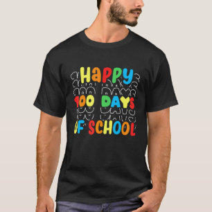 Happy 100th day of school teacher kids child happy T-Shirt