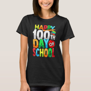 Happy 100th Day Of School Teacher Kids Child Happy T-Shirt