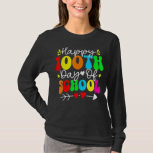 Happy 100th Day Of School Teacher Kids Happy 100 D T-Shirt