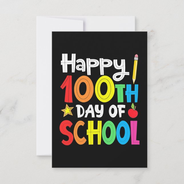 Happy 100th Day Of School Teacher Rainbow (Front)