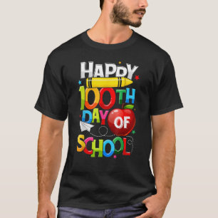 Happy 100th Day Of School Teacher Rainbow 100 Days T-Shirt