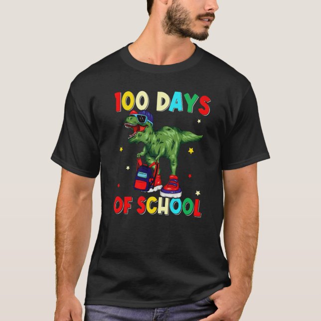 Happy 100th Day of School Teacher Student 100 Days T-Shirt (Front)