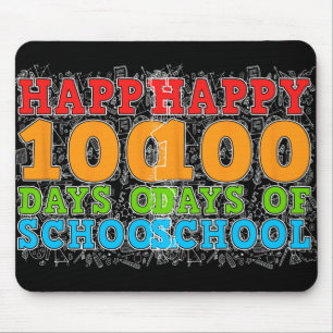 Happy 100th Day Of School Teacher Student Kids 100 Mouse Mat