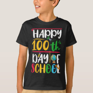 Happy 100th Day Of School Teacher Student Kids 100 T-Shirt