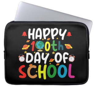 Happy 100th Day of School Teacher Student Laptop Sleeve