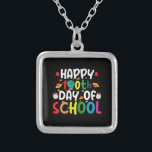 Happy 100th Day of School Teacher Student Silver Plated Necklace<br><div class="desc">Happy 100th Day of School 100 Days of School Teacher Student T-Shirt</div>