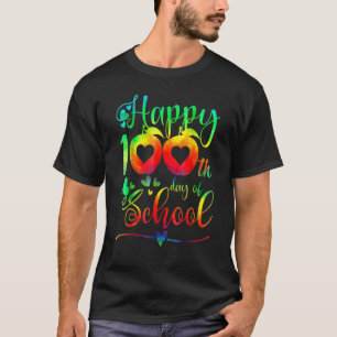 Happy 100th Day Of School Teacher Student Tie Dye T-Shirt