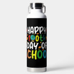 Happy 100th Day of School Teacher Student Water Bottle<br><div class="desc">Happy 100th Day of School 100 Days of School Teacher Student T-Shirt</div>