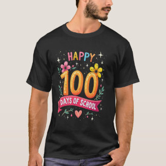 Happy 100th Day Of School Teachers Kids Girls Boys T-Shirt