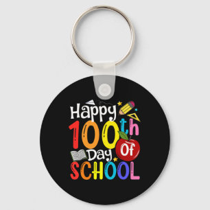 Happy 100th Day Of School Teachers Student Happy 1 Key Ring