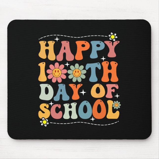 Happy 100th Day Of School Teachers Students 100 Da Mouse Mat (Front)