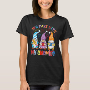 Happy 100th Day Of School Three Gnomes Teacher Boy T-Shirt
