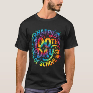 Happy 100th Day of School Tie Dye 100 Days Smarter T-Shirt