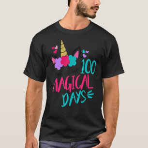 Happy 100th Day Of School Unicorn 100 Magical Days T-Shirt