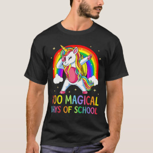 Happy 100th Day Of School Unicorn 100 Magical Days T-Shirt