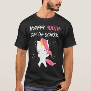 Happy 100th Day Of School Unicorn Face Mask Virtua T-Shirt