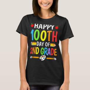 Happy 100th Day Of Second grade Teacher Students 1 T-Shirt