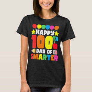 Happy 100th Day of Smarter School Student and Tea T-Shirt