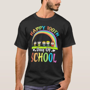 Happy 100Th Day School Teacher 100 Days Smarter Ra T-Shirt