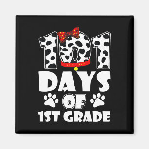 Happy 101 Days School 1st Grade Dog 100 Days Smart Magnet