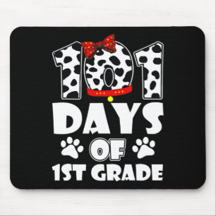 Happy 101 Days School 1st Grade Dog 100 Days Smart Mouse Mat