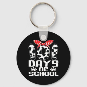Happy 101 Days School Cute Dog 100 Days Smarter St Key Ring