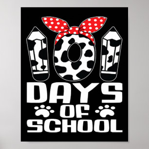 Happy 101 Days School Cute Dog 100 Days Smarter St Poster