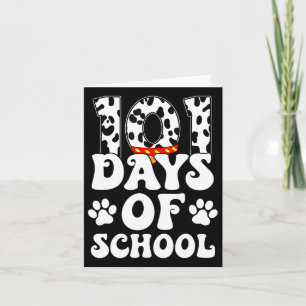 Happy 101 Days School Cute Dog Lover 100 Days Stud Card