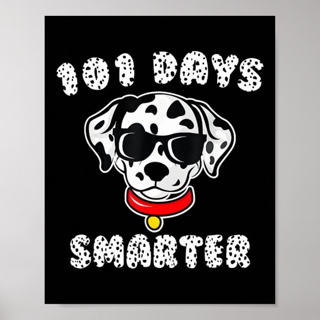 Happy 101 Days School Cute Dog Lover 100 Days Stud Poster (Front)