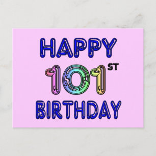 Happy 101st Birthday Postcard