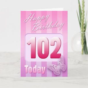 Happy 102nd Birthday Grand Mother Great-Aunt Mum Card