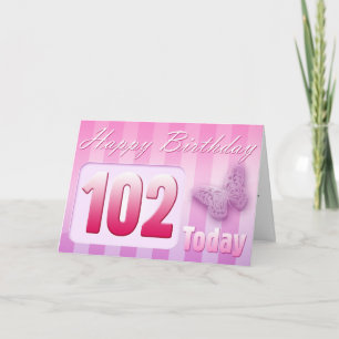 Happy 102nd Birthday Grand Mother Great-Aunt Mum Card