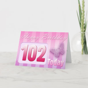 Happy 102nd Birthday Grand Mother Great-Aunt Mum Card