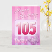 Happy 105th Birthday Grand Mother Great-Aunt Mum Card (Yellow Flower)