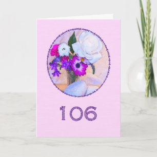 Happy 106th birthday with a flower painting card