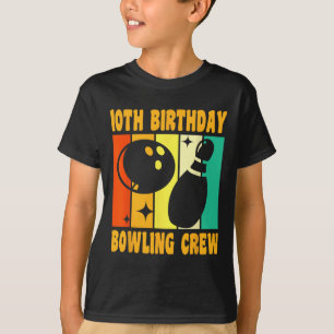 Happy 10 Birthday 10 Year Old Vintage Bowling 10th T-Shirt