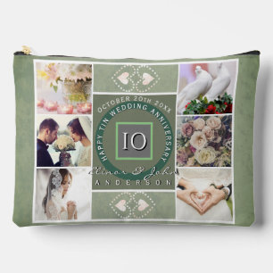 "Happy 10th Anniversary"6 photos Tin colour Accessory Pouch