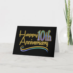 Happy 10th Anniversary Card