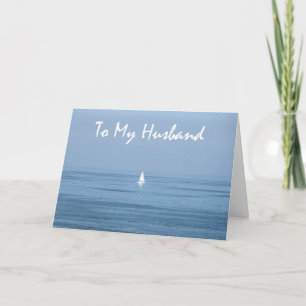 Happy 10th Anniversary Husband - Sailboat Card